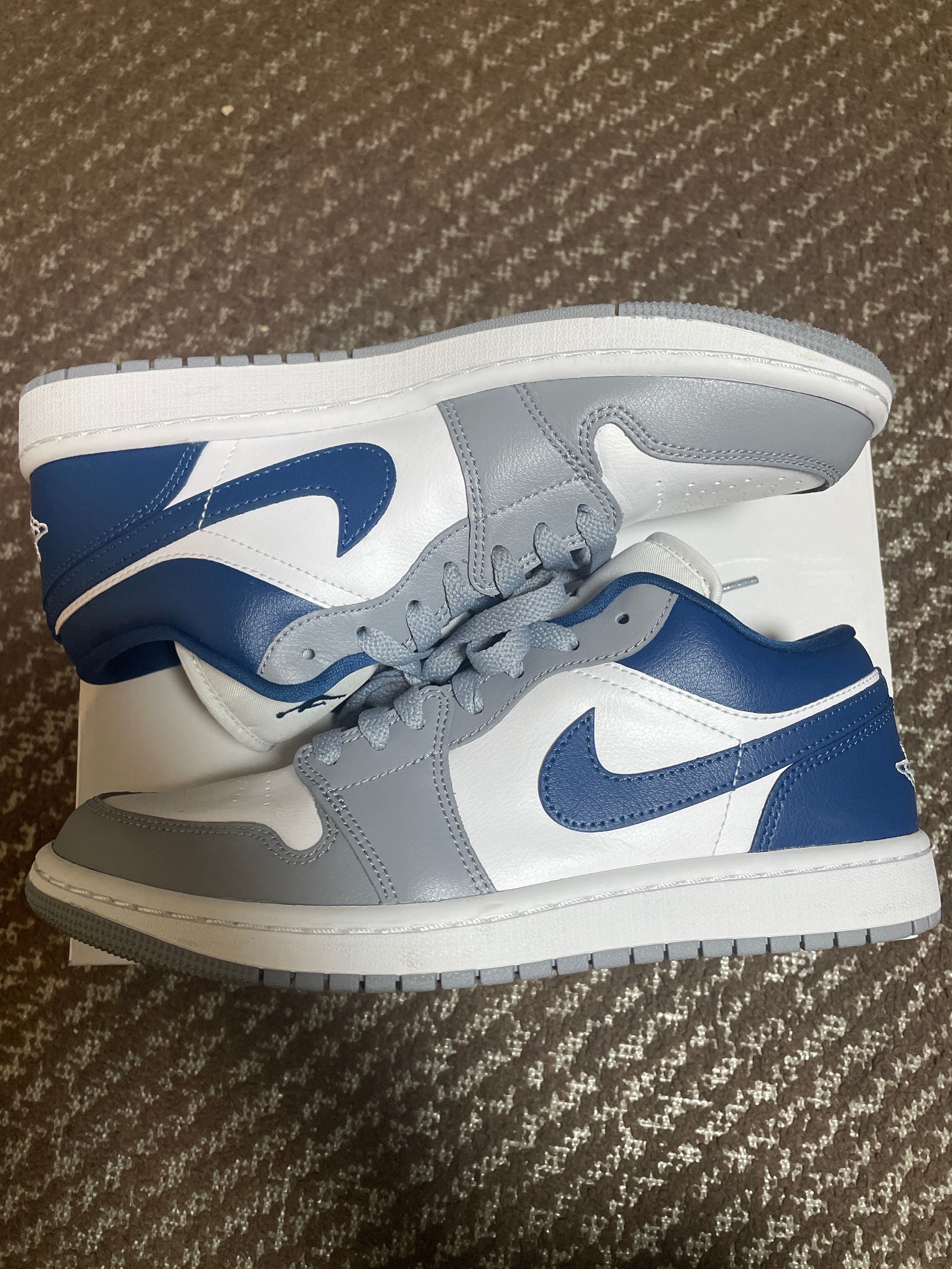 Nike Women's Air Jordan 1 Low "Grey and Blue"