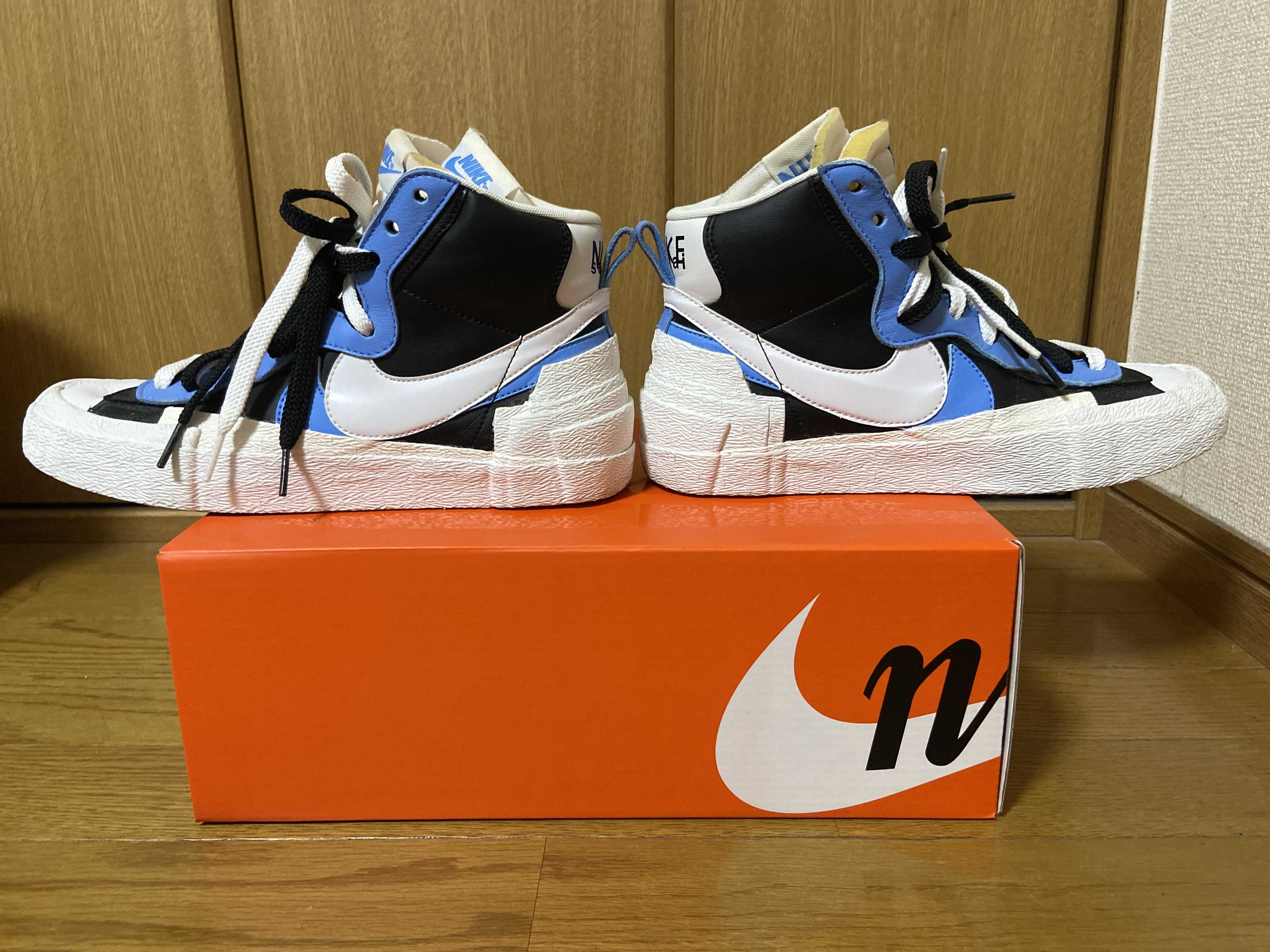 sacai × NIKE BLAZER MID "BLACK / BLUE"