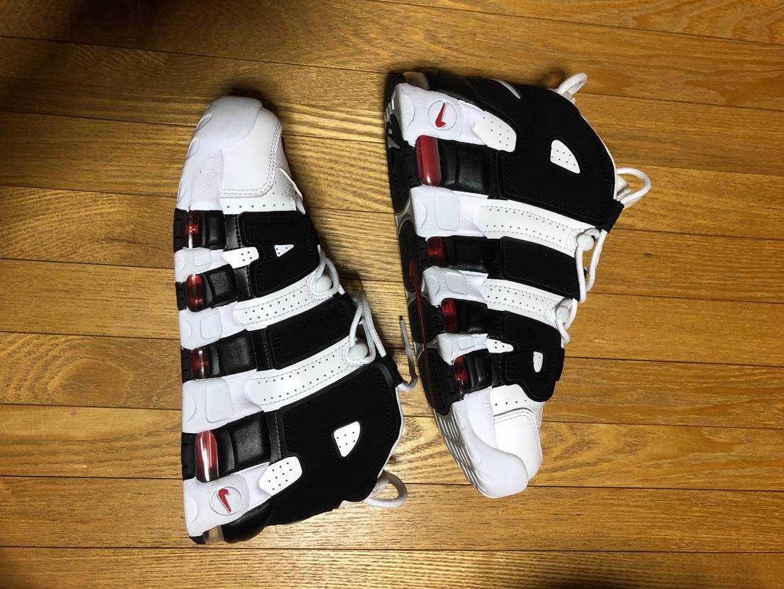NIKE AIR MORE UPTEMPO "WHITE/BLACK/UNIVERSITY RED"(2020)