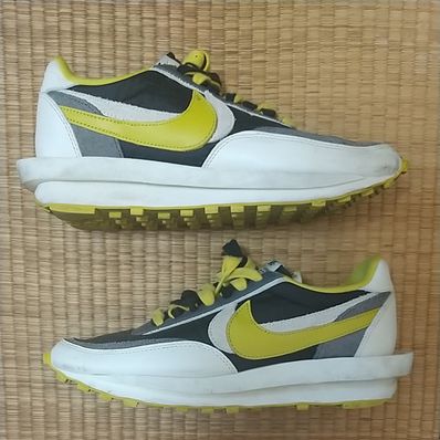 UNDERCOVER × sacai × Nike LD Waffle "Black/Sail-Dark Grey-Bright Citron"