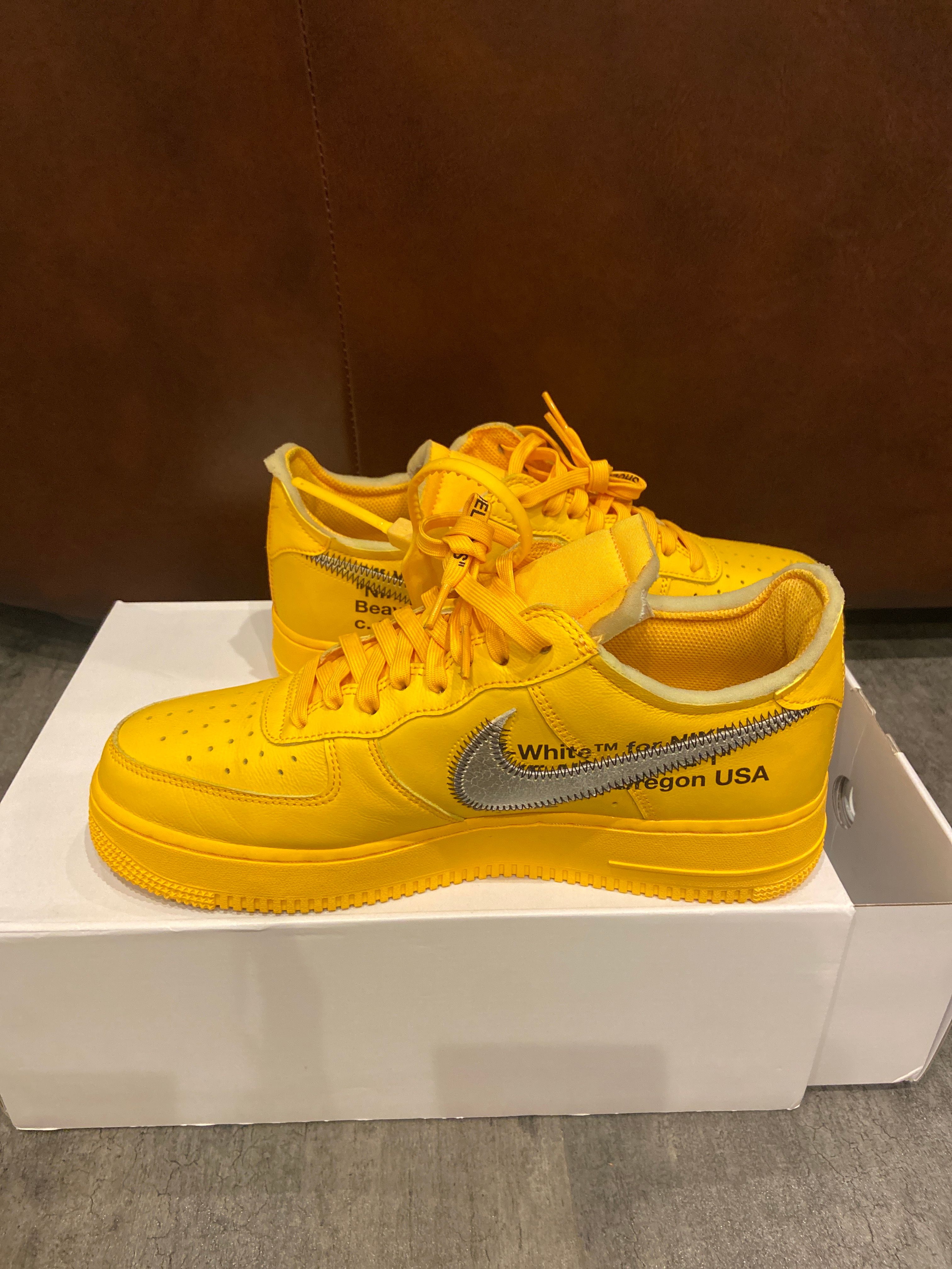 Off-White × Nike Air Force 1 Low "University Gold"