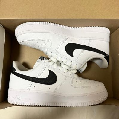 Air force 1 clearance low white black tick