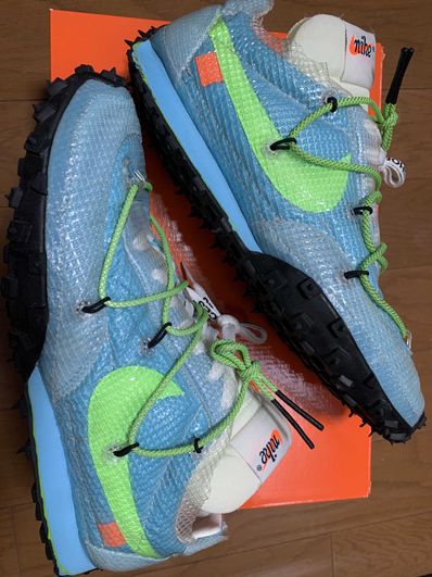 Off-White × Nike Women's Waffle Racer "Vivid Sky"