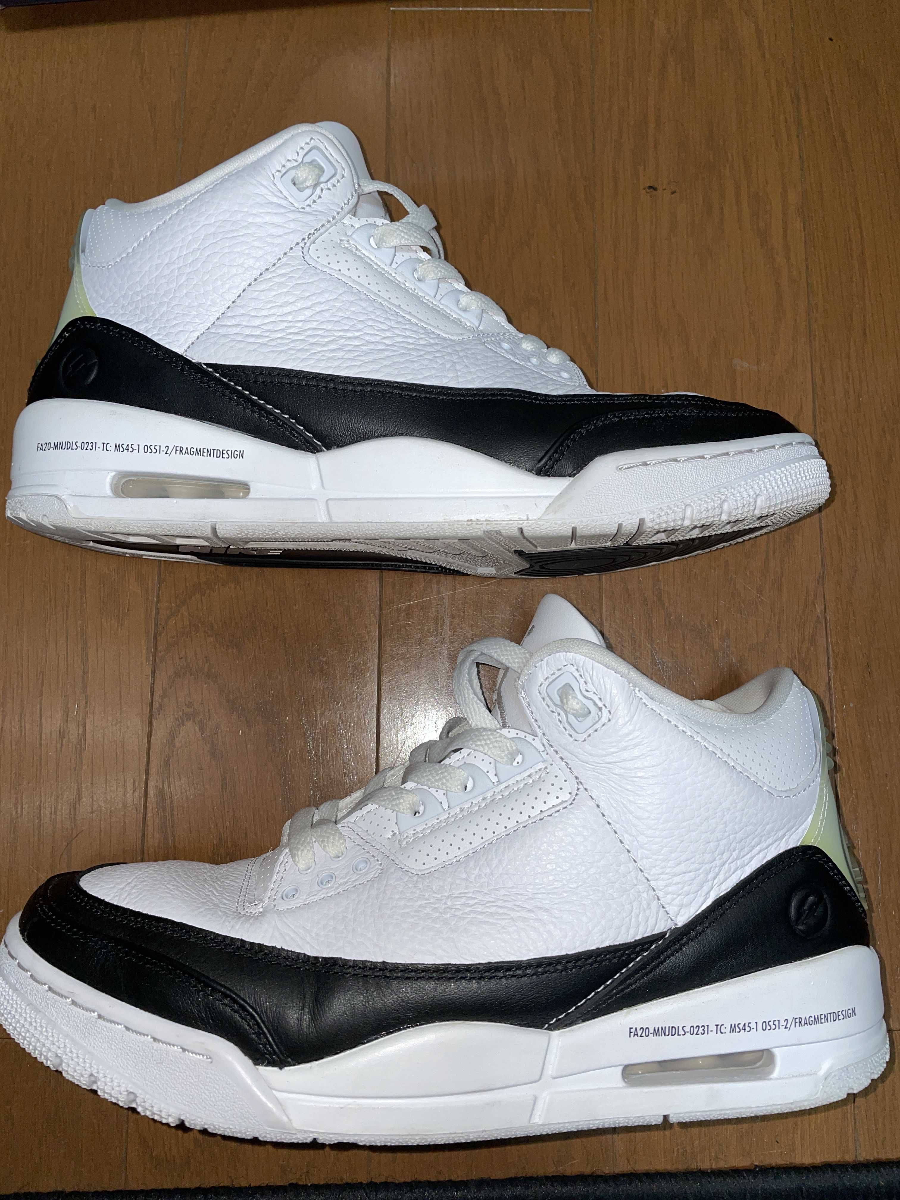 Fragment × Nike Air Jordan 3 "White/Black"