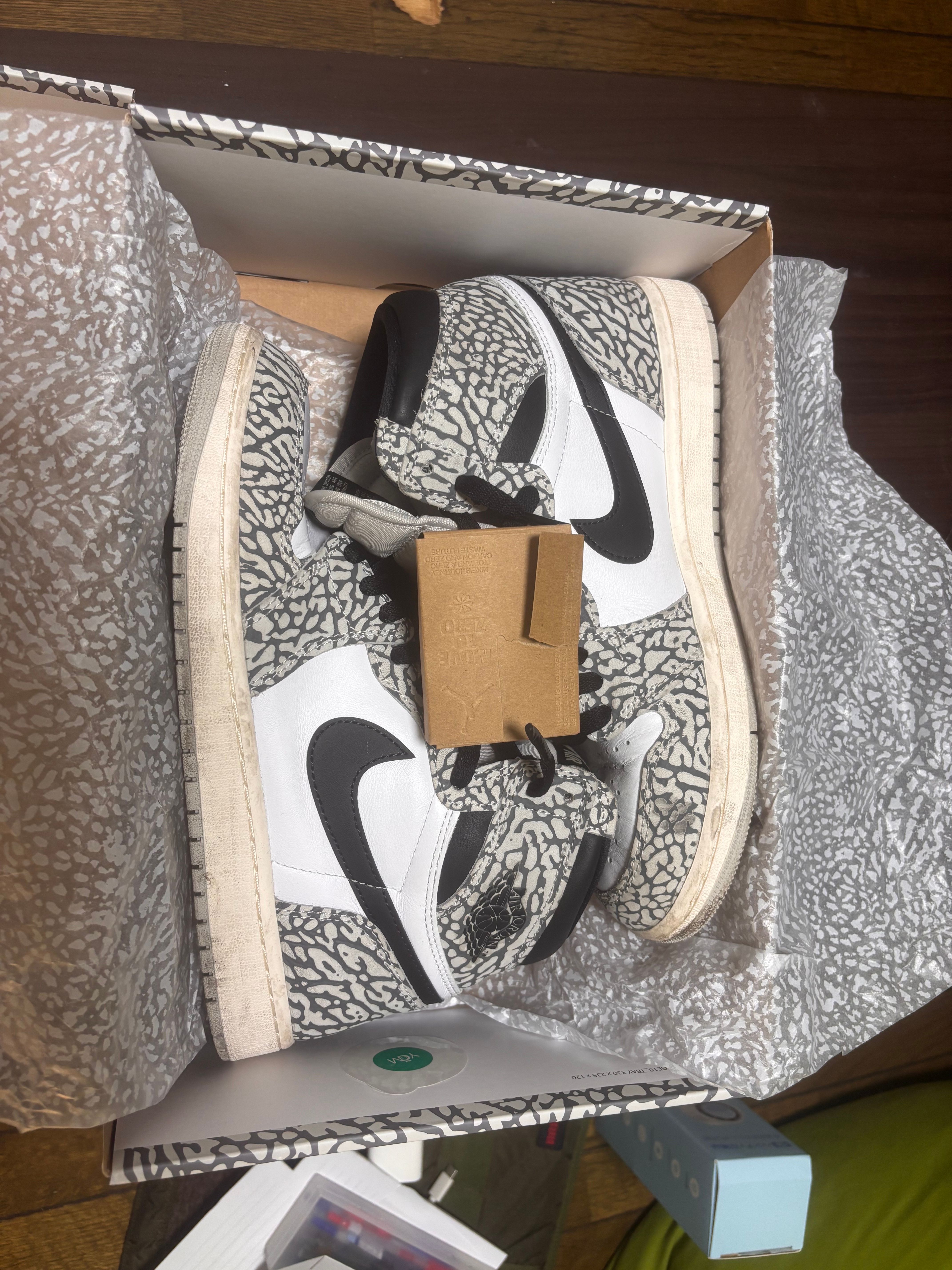 Nike Air Jordan 1 High OG "White Cement/Safari"