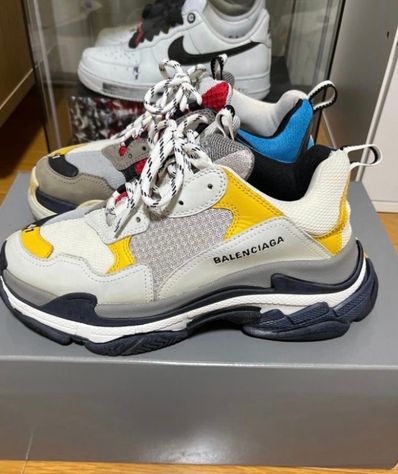 GUCCI × Balenciaga The Hacker Project Triple S "Beige/Green/Yellow"