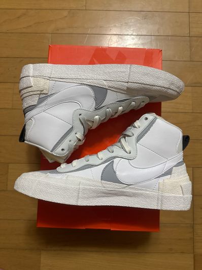 sacai × NIKE BLAZER MID "WHITE/WOLF GREY"