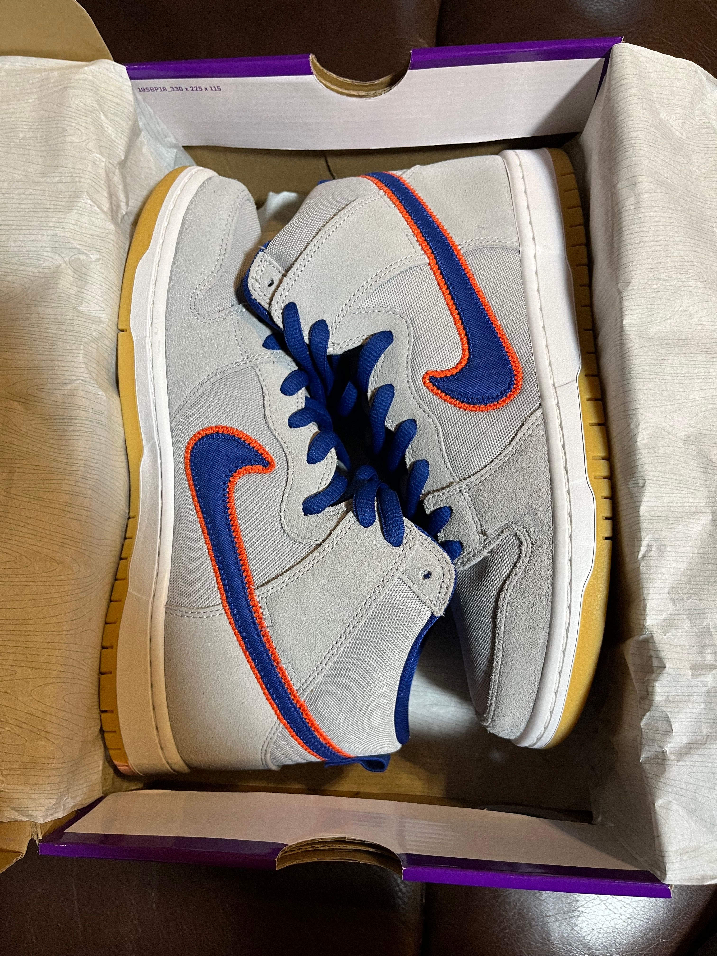 Nike SB Dunk High "Rush Blue and Team Orange/New York Mets"