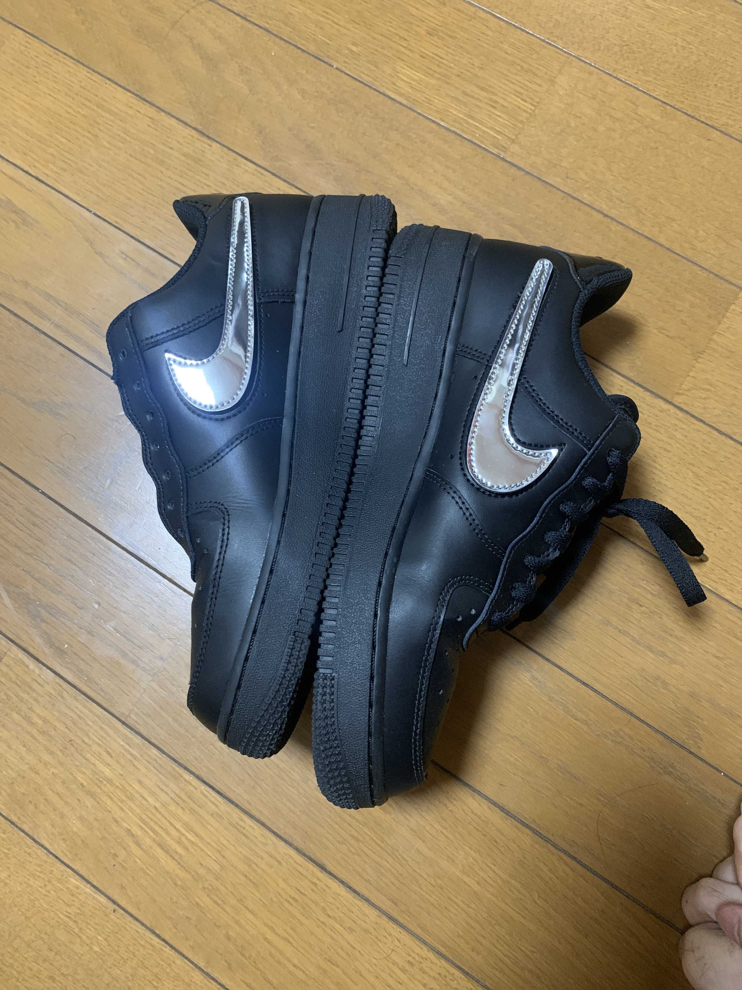 Nike Air Force 1 "Black Metallic Gold Removable Swoosh Pack"