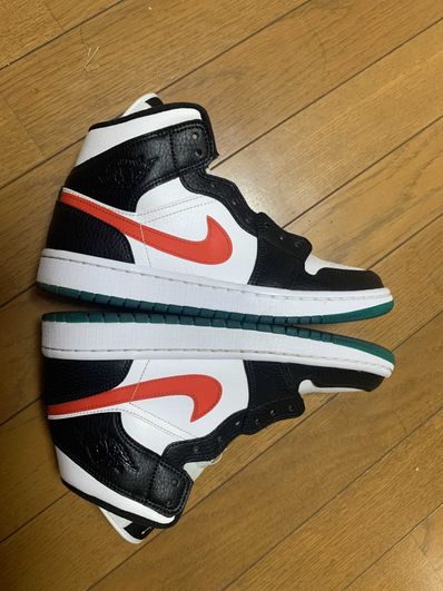 Nike Women's Air Jordan 1 Mid "White/Red/Yellow"