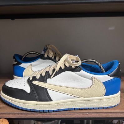 Travis Scott × fragment design × Nike Air Jordan 1 Low OG SP "Military Blue"
