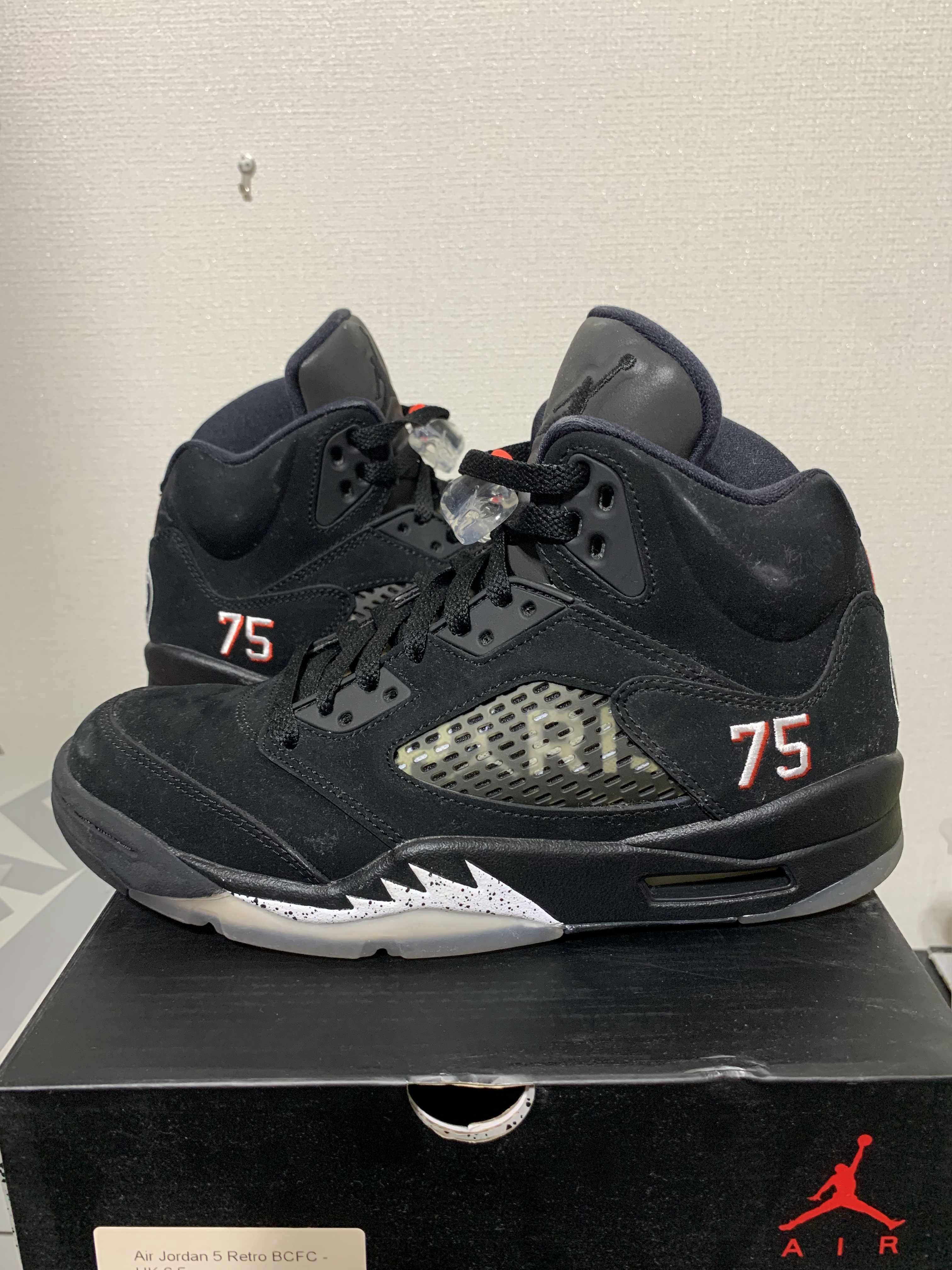 NIKE AIR JORDAN 5 PARIS SAINT-GERMAIN BLACK/CEMENT GREY