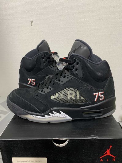 NIKE AIR JORDAN 5 PARIS SAINT-GERMAIN BLACK/CEMENT GREY