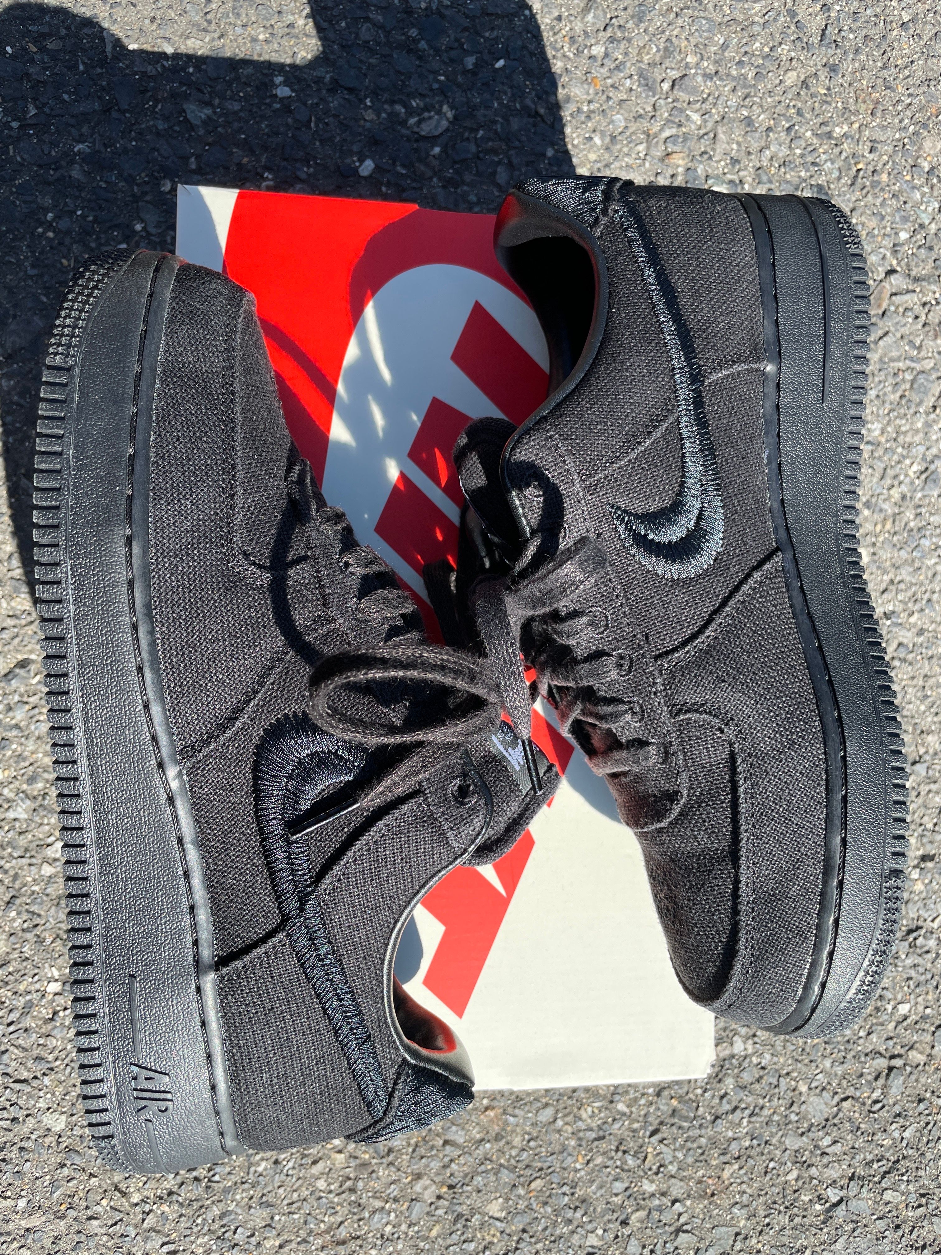Stussy × Nike Air Force 1 Low "Triple Black"