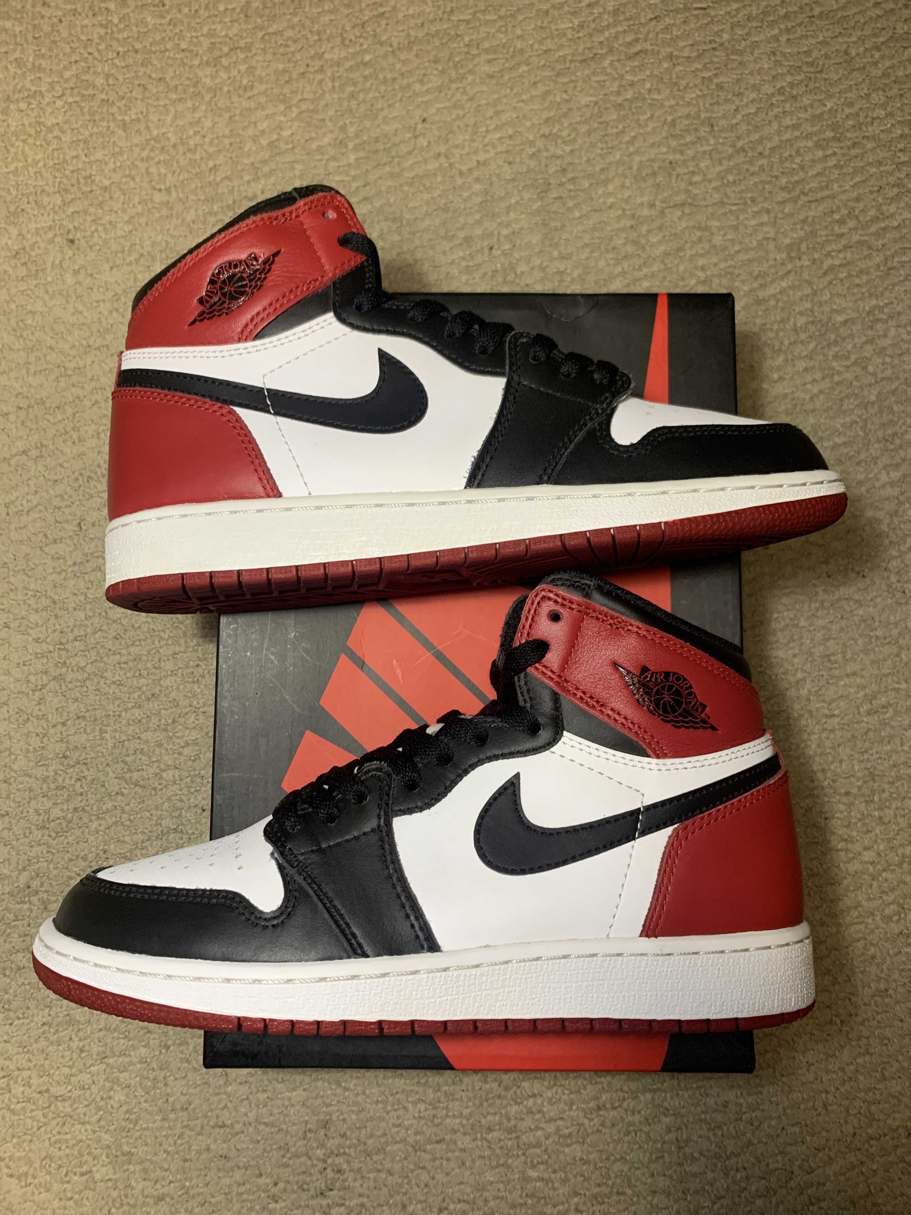 Nike Air Jordan 1 Retro High Black Toe (2016) (GS)