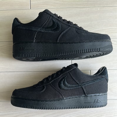 Stussy × Nike Air Force 1 Low "Triple Black"
