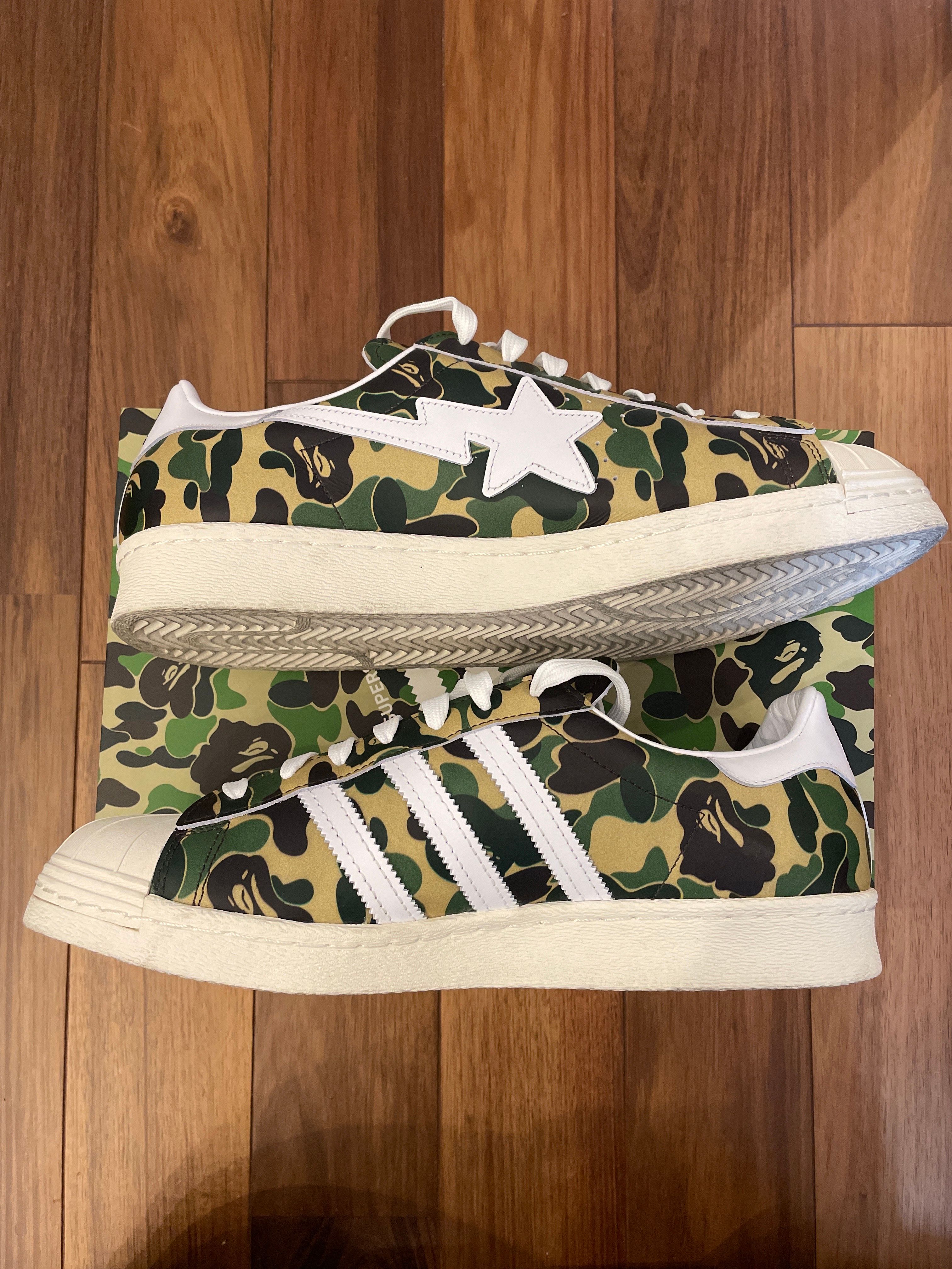 A BATHING APE®︎ × adidas Superstar 80's "Green Camo"