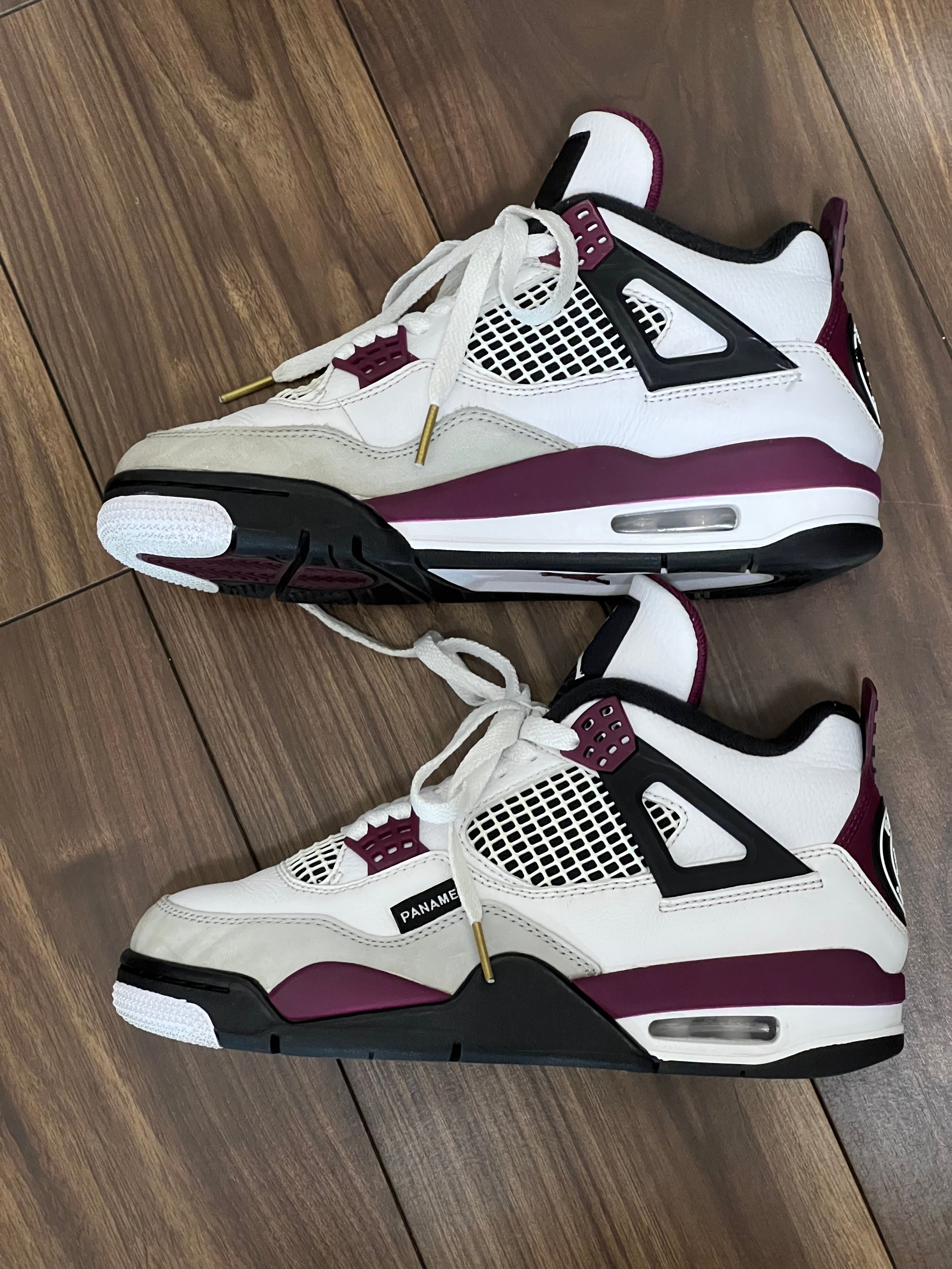 Paris Saint Germain ×Nike Air Jordan 4 Retro "White/Bordeaux/Neutral Gray"