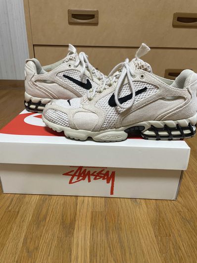 Stussy × Nike Air Zoom Spiridon CG 2 "Fossil/Black"