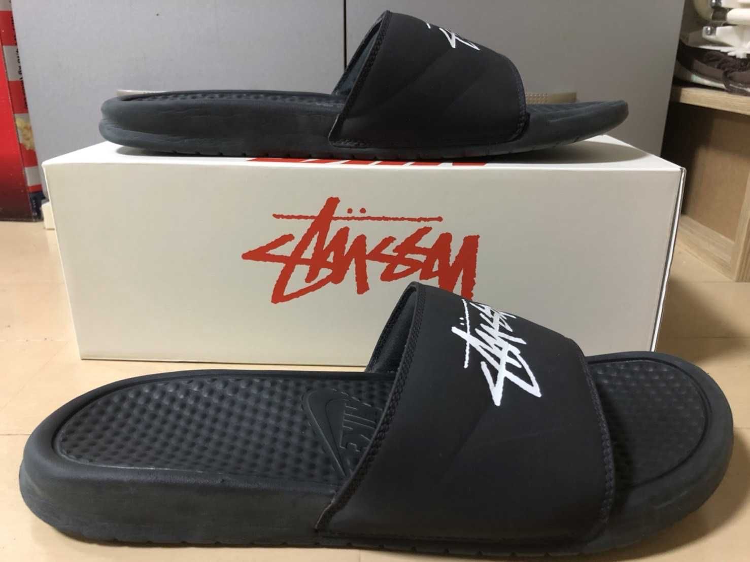 Stussy × Nike Benassi Slide "Off Noir" (CW2787-001)