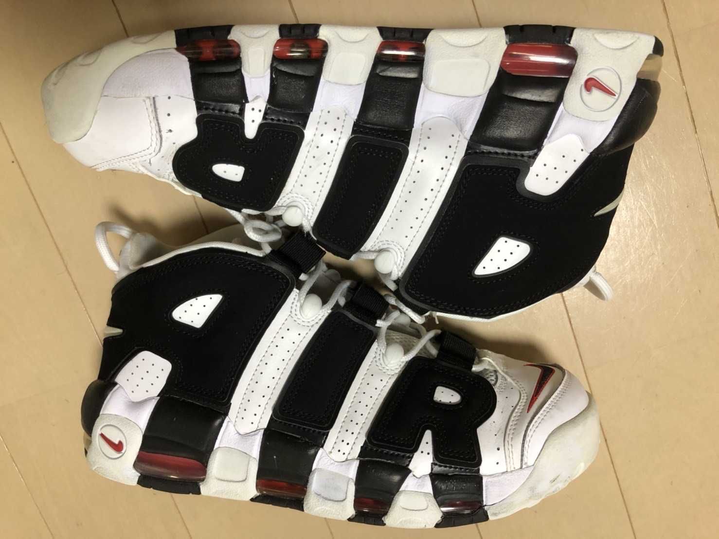 NIKE AIR MORE UPTEMPO "WHITE/BLACK/UNIVERSITY RED"(2020)