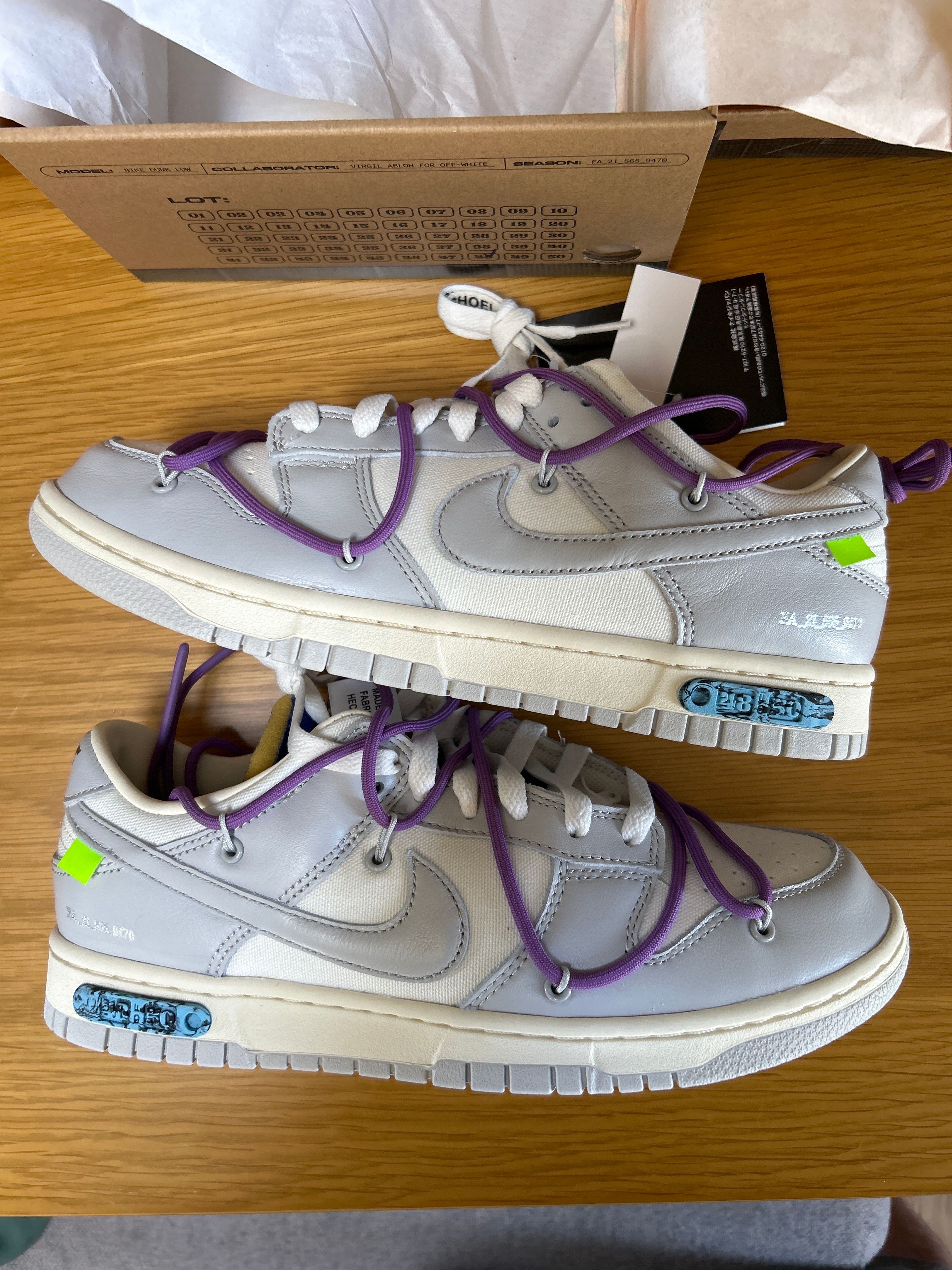 Off-White × Nike Dunk Low "Sail/Neutral Gray"