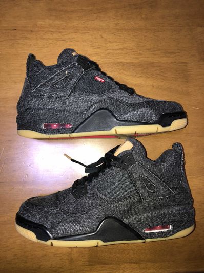 LEVI’S × NIKE GS AIR JORDAN 4 BG "BLACK DENIM"(タグ:LEVIS®)