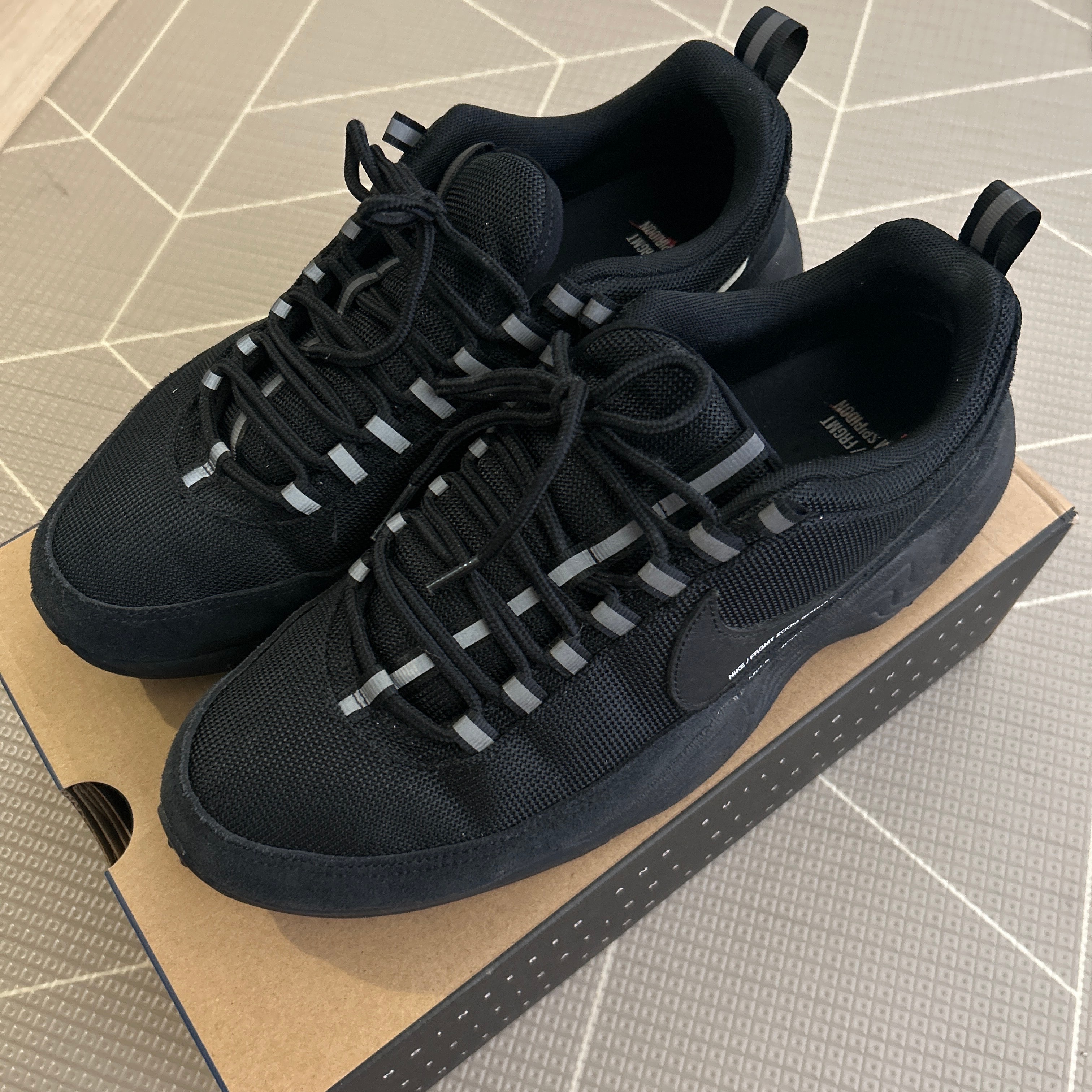 fragment design × Nike Air Zoom Spiridon SP "Black"