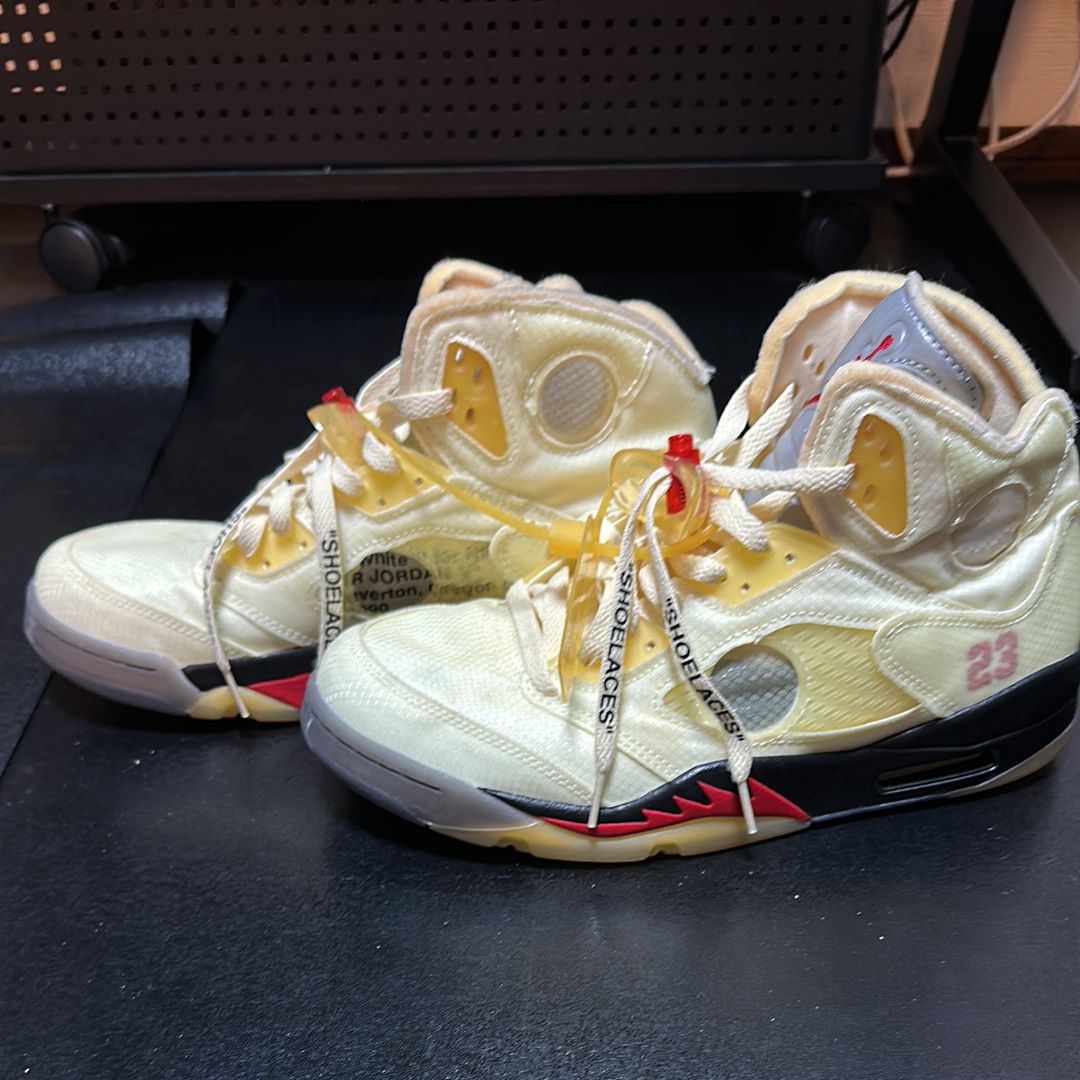 Off-White × Nike Air Jordan 5 "Sail"  