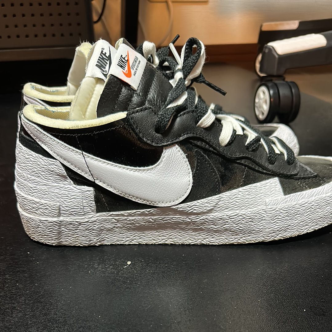 sacai × Nike Blazer Low "Black Patent Leather"