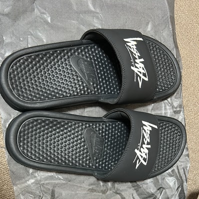 Stussy × Nike Benassi Slide "Off Noir" (CW2787-001)
