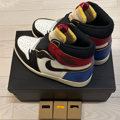 fragment design × UNION × Nike Air Jordan 1 High OG "Black/Varsity Red"