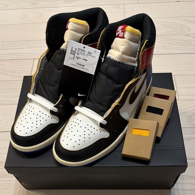 fragment design × UNION × Nike Air Jordan 1 High OG "Black/Varsity Red"