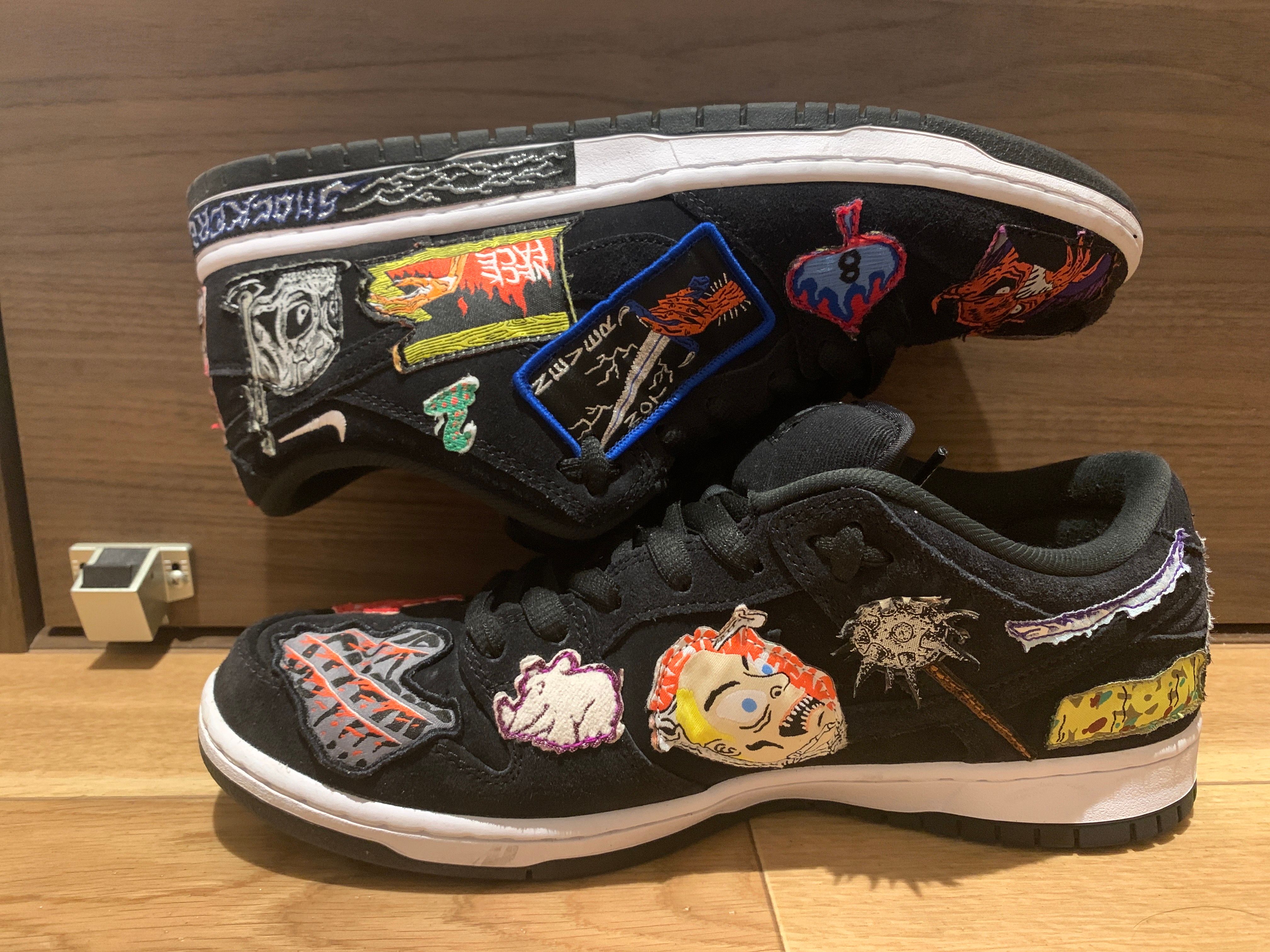 Neck face × Nike SB Dunk Low "Black/White/Multi Color"