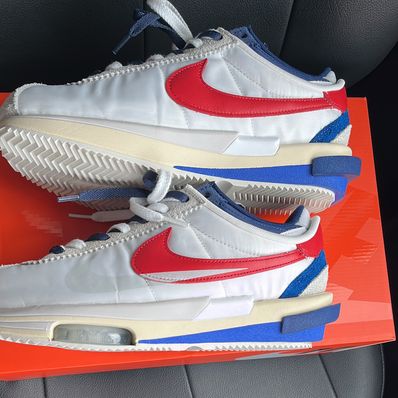 sacai × Nike Zoom Cortez "White and University Red"