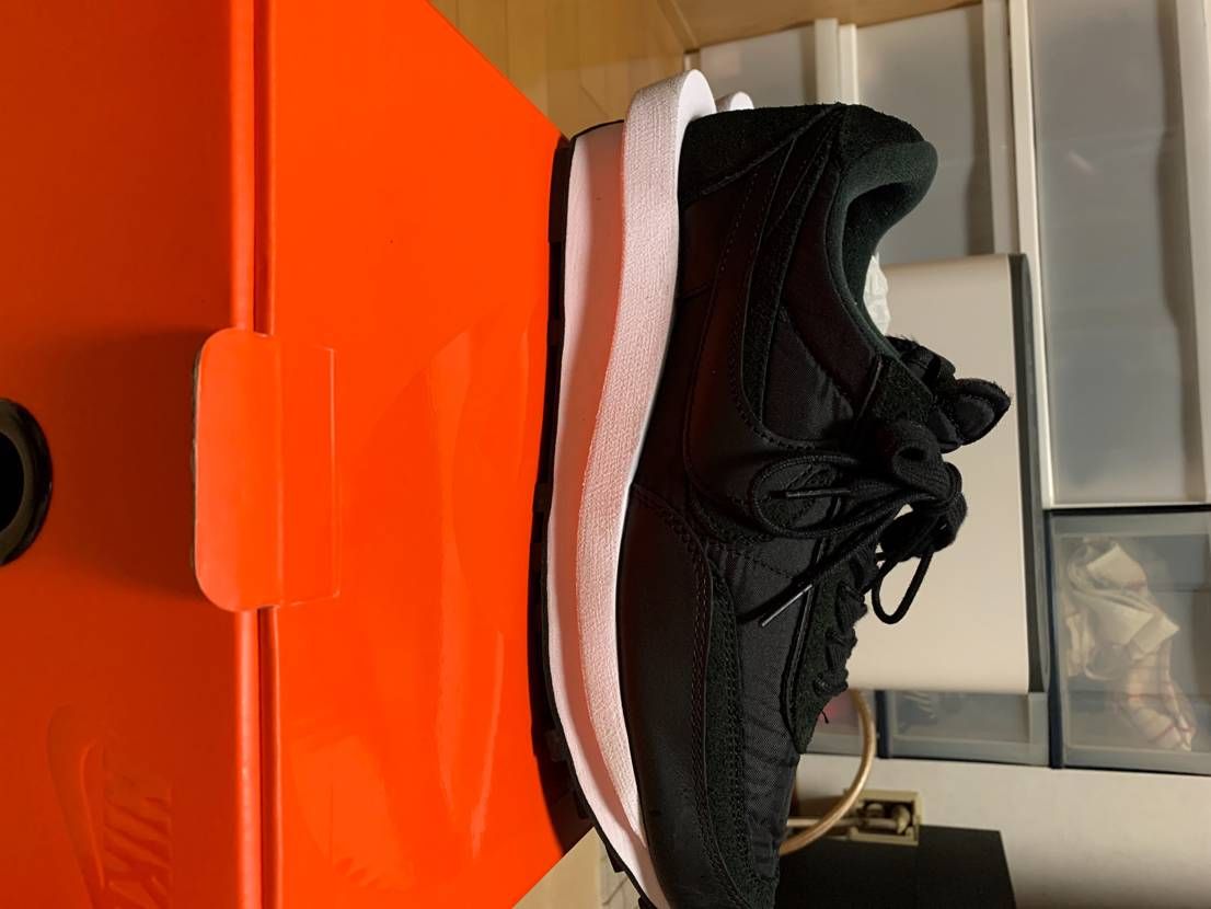 sacai × Nike LDV Waffle "Triple Black"