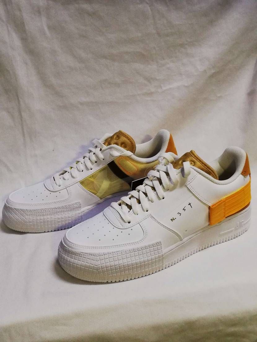 NIKE AIR FORCE 1 TYPE WHITE GOLD