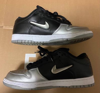 Supreme × Nike Dunk Low "Metallic Silver/Black"