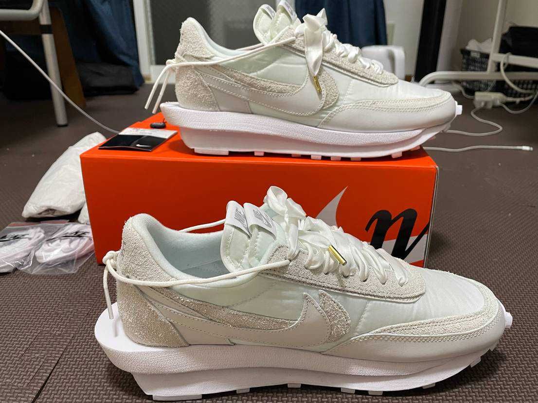 sacai × Nike LDV Waffle "Triple White"