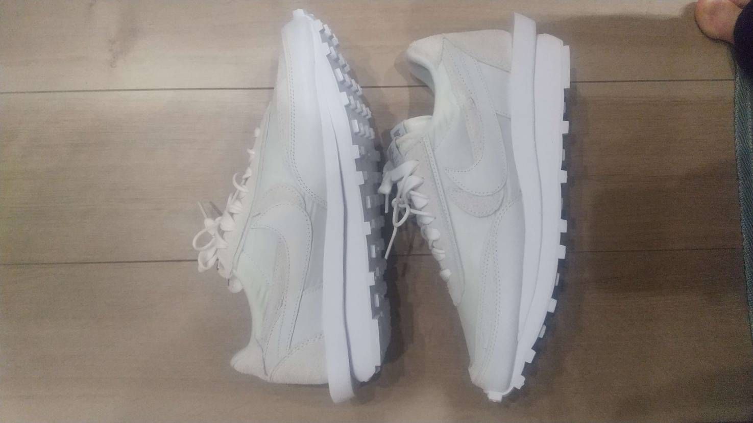 sacai × Nike LDV Waffle "Triple White"