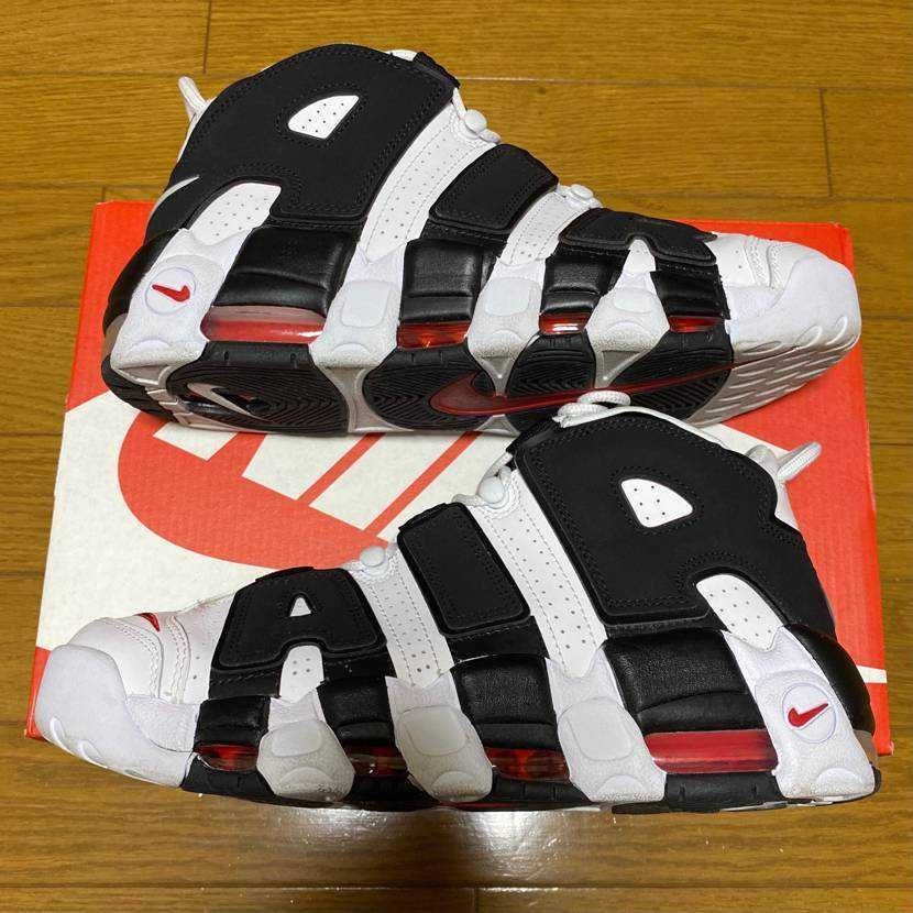 NIKE AIR MORE UPTEMPO "WHITE/BLACK/UNIVERSITY RED"(2020)