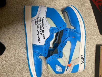Off-White × Nike Air Jordan 1 High UNC "White/Dark Powder Blue"
