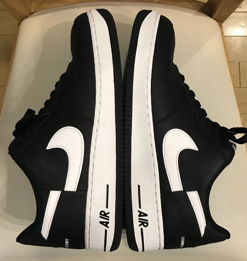 Supreme × COMME des GARCONS SHIRT × Nike Air Force 1 Low "Black/White" (2018)