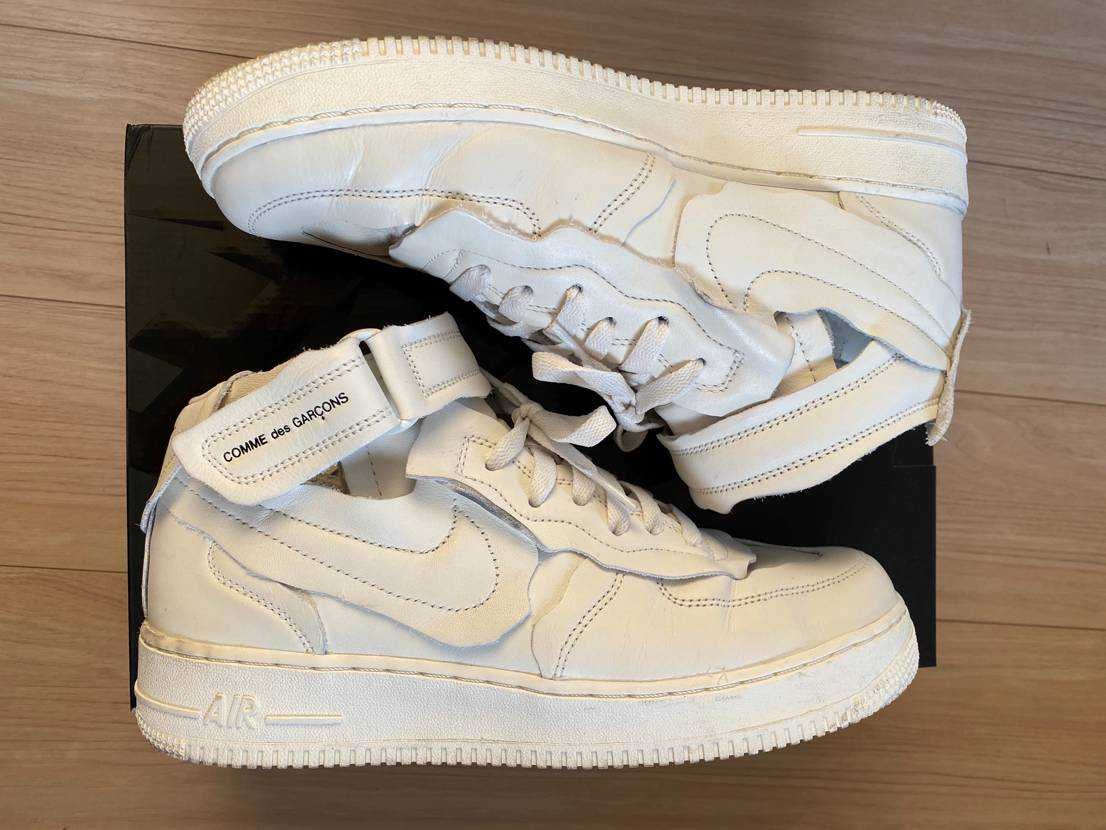 COMME des GARCONS × Nike Air Force 1 Mid "White" 