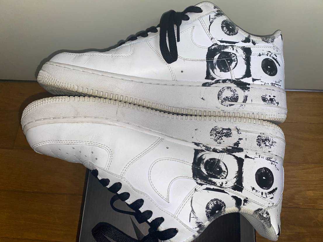 Supreme × COMME des GARCONS SHIRT × Nike Air Force 1 Low "White"