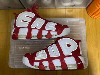 Supreme × Nike Air More Uptempo "White/Red"