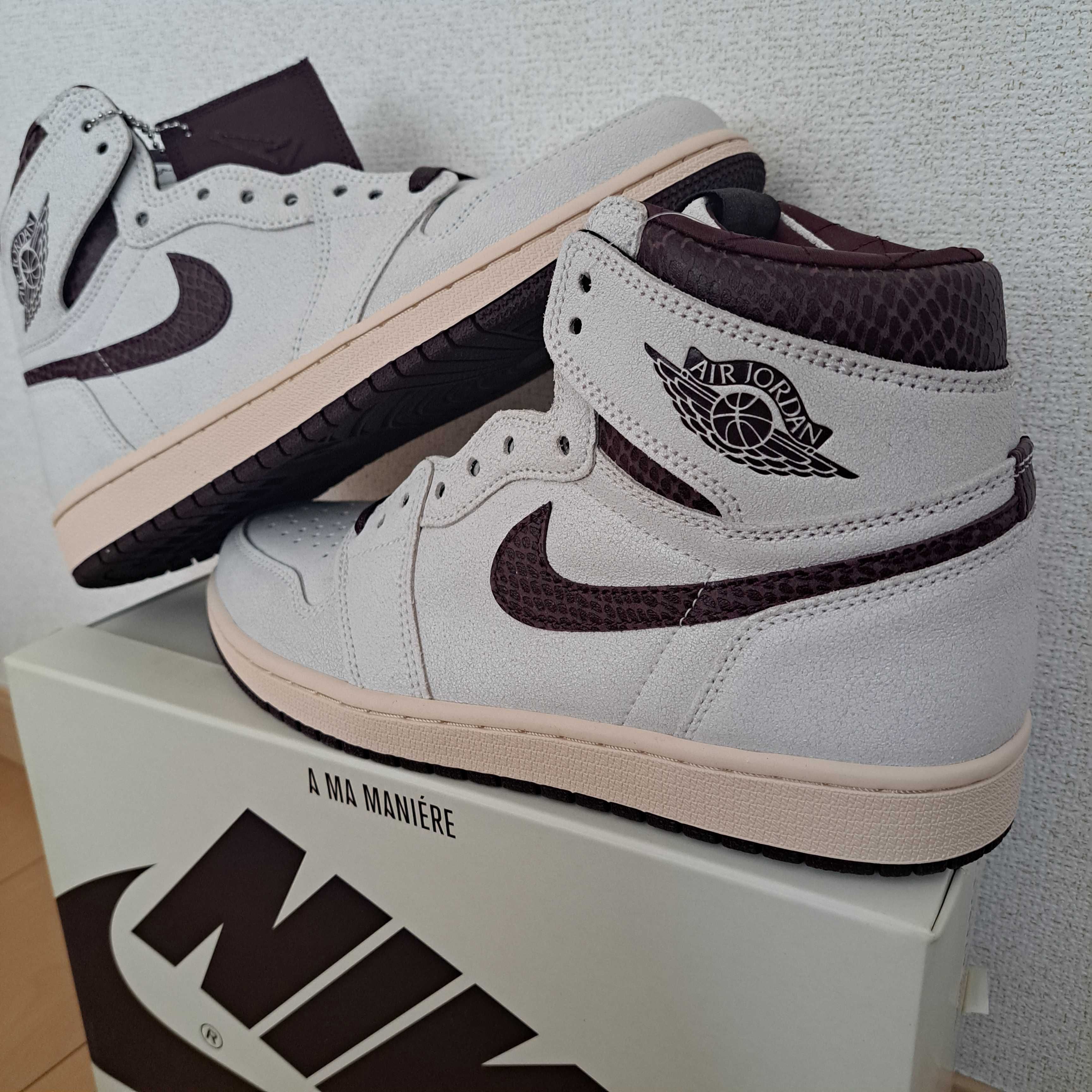 A Ma Maniere × Nike Air Jordan 1 Retro High OG "Sail and Burgundy"