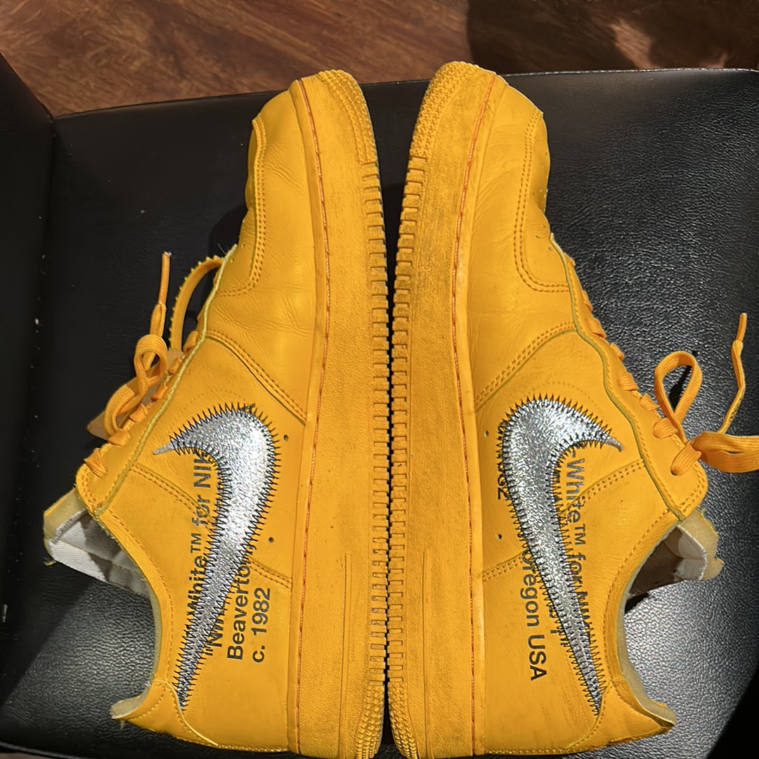 Off-White × Nike Air Force 1 Low "University Gold"