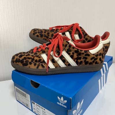 adidas Women's Samba OG "Leopard/Preloved Red"