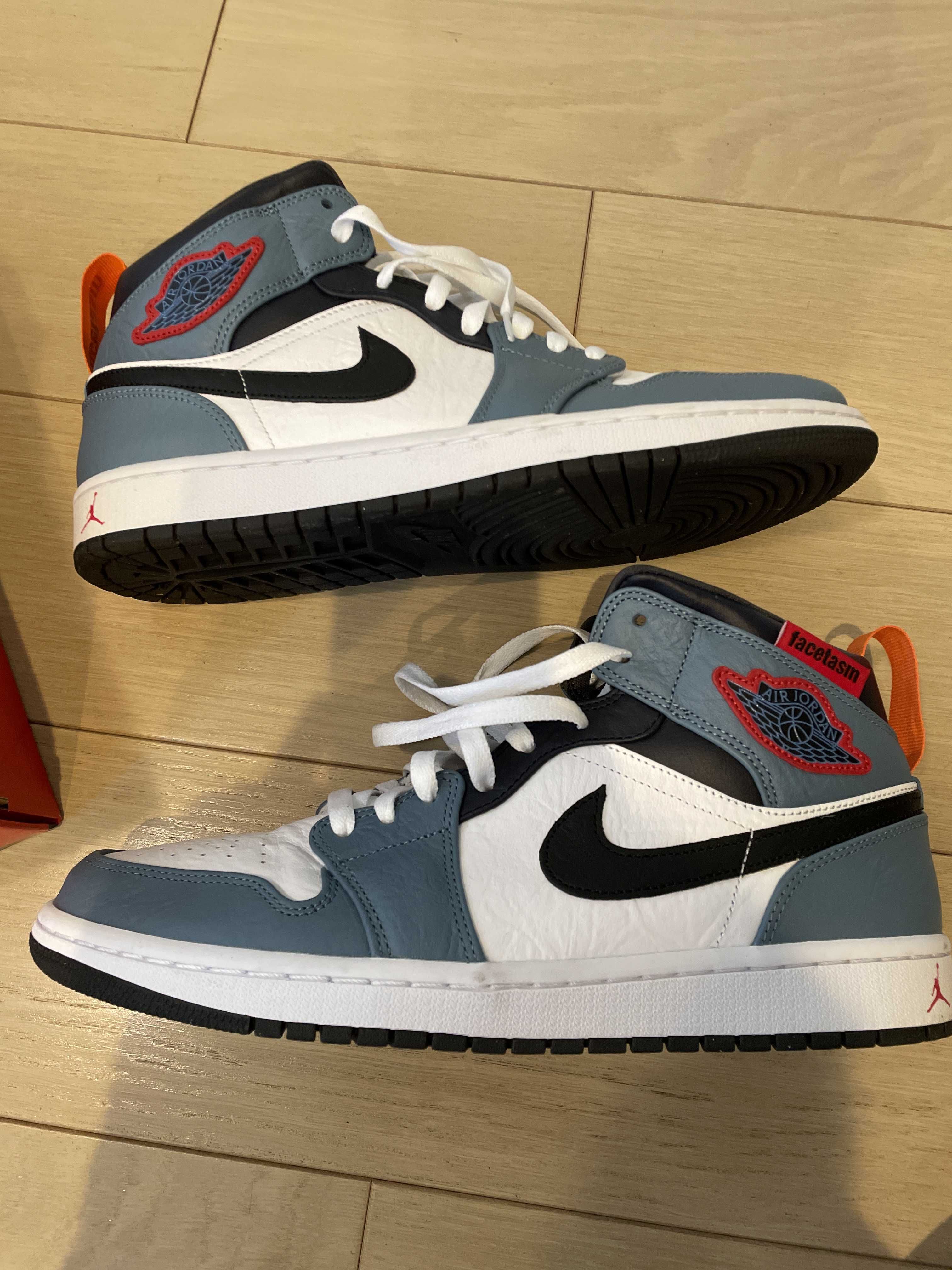 FACETASM × Nike Air Jordan 1 Mid "White/Navy"